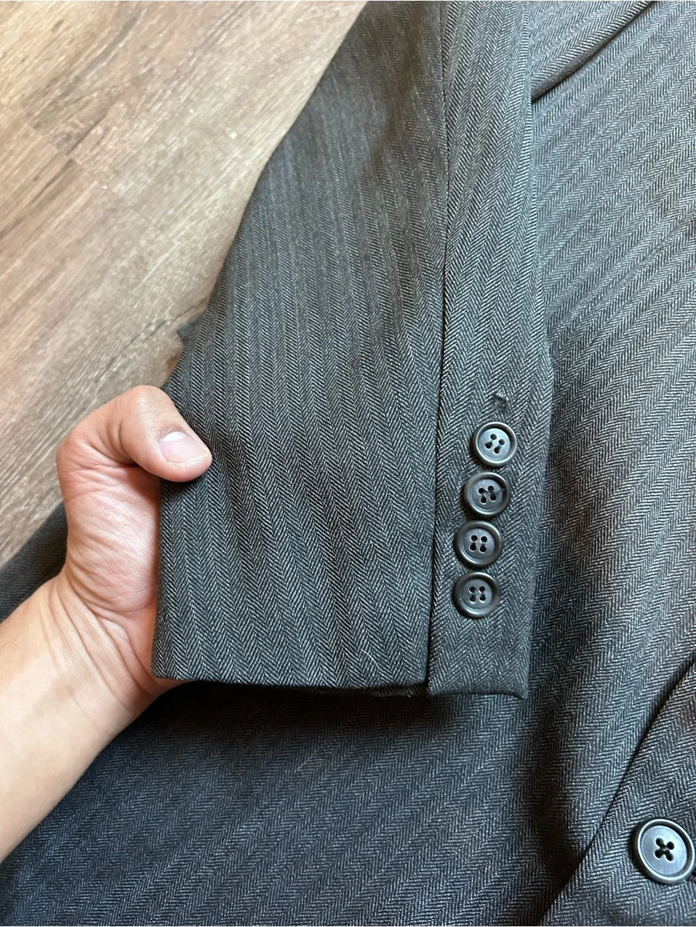 Vintage Polo By Ralph Lauren Suit Sports Jacket Blazer Gray 2 Button No Size Tag